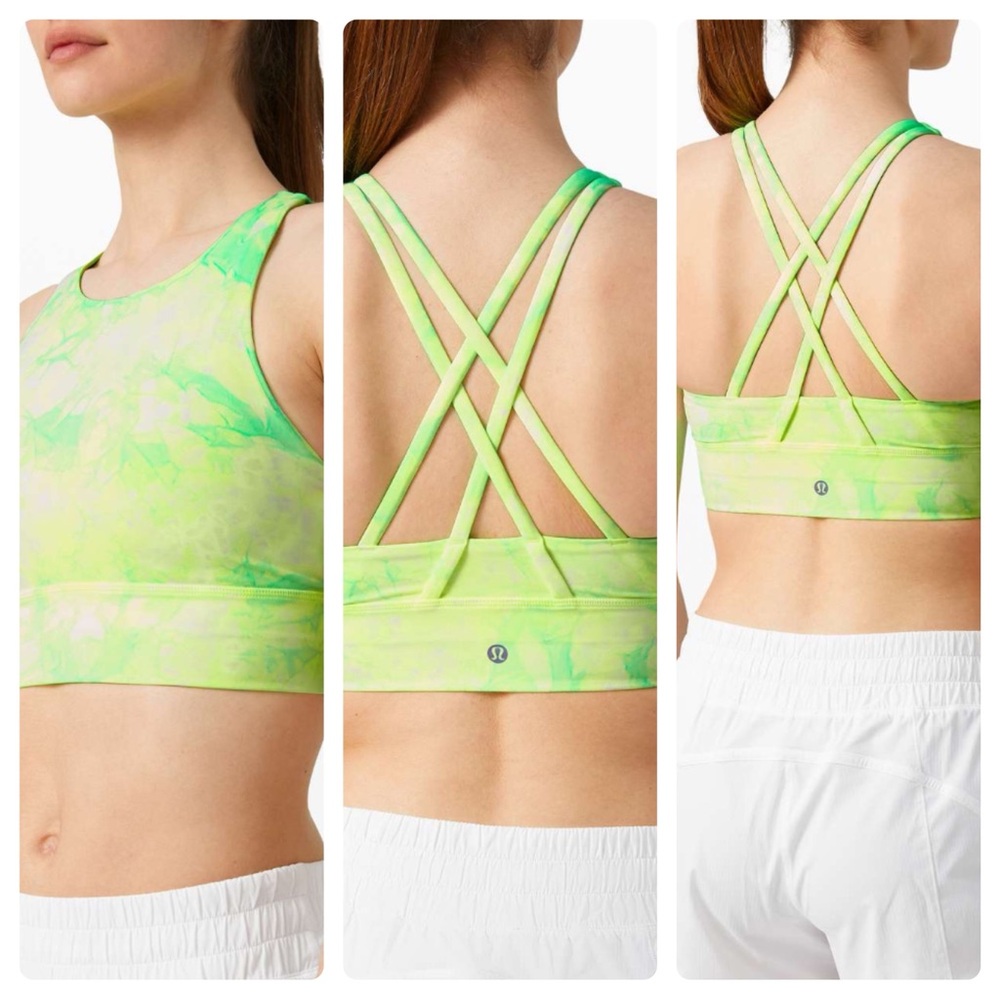 Lululemon Energy Bra High Neck Long Line Shibori *Medium Support B-C